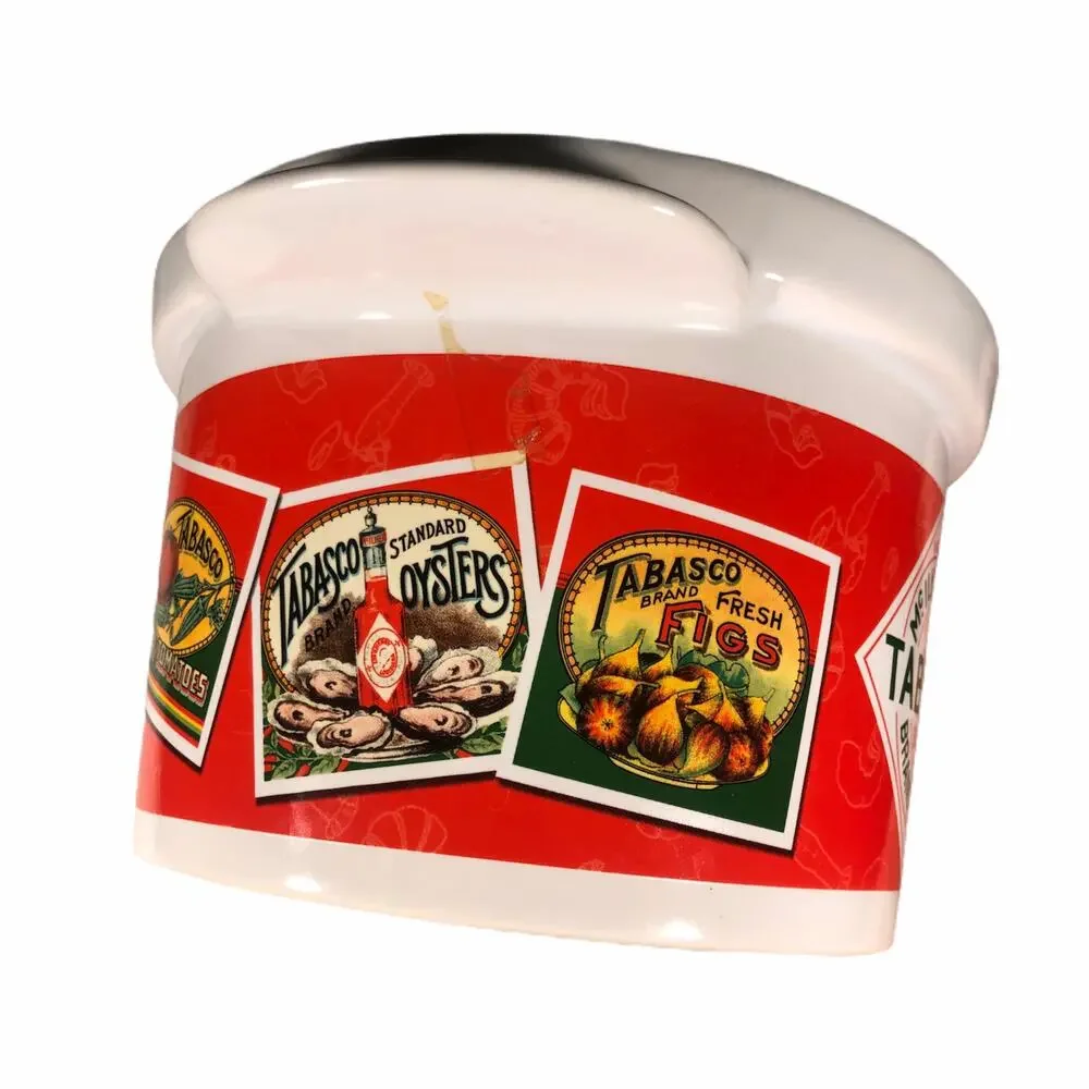 Tabasco Sauce Graphic Themed Vintage Style Retro Kitchen Crock Pot